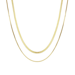 Colar Duplo Dourado 18K