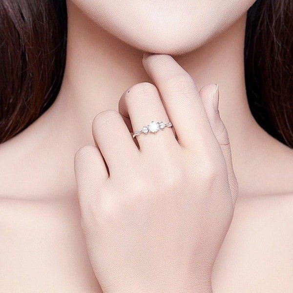 Anel Prata com Diamantes de Zircônia - Labela - Loja Online